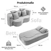 Sofa 3-Sitzer mit Schlaffunktion, 196 cm Komfortables Produktbild-Vorschau 6