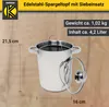 Karl Krüger 3016E Spargeltopf Edelstahl, 16 cm Produktbild-Vorschau 6