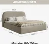 MOTIVENA Mono Polsterbett 180x200 mit Bettkasten, Metall Produktbild-Vorschau 7