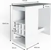 Bartisch Vicco Ross Weiß/Anthrazit 115 x 50 cm, Model 30469 Produktbild-Vorschau 3
