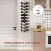 HOMCOM Wijnrek, wandmontage, voor 10 flessen, staal, zwart Productafbeelding-voorbeeld 5