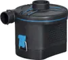 A black electric pump with blue accents is shown against a white background. Produktbild-Vorschau