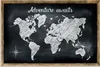 MuchoWow® Poster Weltkarte - Kreidetafel - Weiß 90x60 cm - Produktbild-Vorschau 1