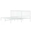 vidaXL Cadre de lit avec tête de lit en métal blanc 183x213 Voir les images du produit 9