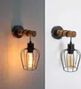 ZMH Wandleuchte Retro Holz Innen Wandlampe 1 Flammig Retro Produktbild-Vorschau 3
