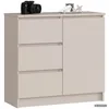 Komoda JERRY Kaszmir 80 cm 1 drzwi 3 szuflady 2 półki Podgląd zdjęcia produktu 1