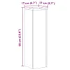 vidaXL Pflanzenständer 2 Stk. Altholz-Optik 17x17x60 cm Produktbild-Vorschau 8