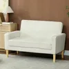 HOMCOM Sofa 2-Sitzer 130 cm Kleine Couch Getuftetes Produktbild-Vorschau 2