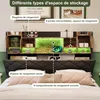 140 x 200 cm großes Massivholzbett, schwebendes Bett mit Produktbild-Vorschau 4
