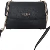 A black Guess handbag with a gold chain strap is shown against a white background. Produktbild-Vorschau