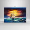 Bilder auf glas - Meer Welle Boot - 70x50cm - Glasbilder - Produktbild-Vorschau 3
