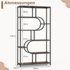 COSTWAY 5-stöckiges Bücherregal, Standregal mit Regalen, Produktbild-Vorschau 7