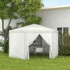 Outsunny Gartenpavillon 3,94x3,412m 6-eckig Pavillon mit Produktbild-Vorschau 2