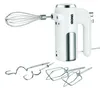 Der Unold Handmixer 3 in 1, ein weißer elektrischer Handmixer mit Chrom-Akzenten, wird mit zwei ange Produktbild-Vorschau
