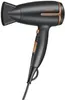A black and bronze hair dryer is shown against a white background. Podgląd zdjęcia produktu