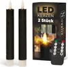 Stabkerzen LED mit Timer SCHWARZ 2er indoor mit Timer Produktbild-Vorschau 1