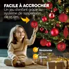 Lot de 103 boules de Noël rouge Décorations pour sapin en Voir les images du produit 4