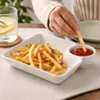 Talerze kwadratowe do przekąsek i dipów, zestaw 4 sztuk. Podgląd zdjęcia produktu 5