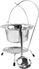 A stainless steel serving set with a mini-kettle, stand, and ladle. Anteprima dell’immagine prodotto