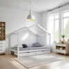 Homestyle4u dětská postel domeček postel 90x200 dětský Náhled obrázku produktu 1