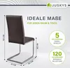 Juskys Esszimmerstuhl Vegas, 4er Set, Freischwinger, Metall Produktbild-Vorschau 3