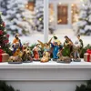 XL Weihnachtskrippe Figuren Set - 10-teilig - Krippen Stall Produktbild-Vorschau 7