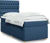 Boxspringbett mit Matratze Blau 90x200 cm Stoff Produktbild-Vorschau 2