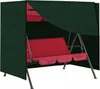 A garden swing covered by a dark green protective cover. Podgląd zdjęcia produktu