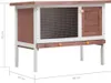 vidaXL Kaninchenstall 1 Ebene Braun Holz Produktbild-Vorschau 8