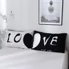 Bettwäsche 240x220 cm Paare Liebe 3 Teilig Schwarz und weiß Produktbild-Vorschau 3
