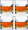 Four whisky glasses filled with amber liquid, arranged in a 2x2 grid. Produktbild-Vorschau
