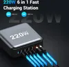 220 W nabíjecí stanice rozbočovač 6 portů USB-C nabíjecí Náhled obrázku produktu 3