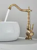 Wasbakmengkraan Ari Antique, retro, messing, draaibare Productafbeelding-voorbeeld 2