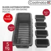 Coolinato Silikon Kastenform Set 5tlg,  GRAU, inkl. Rezepte Produktbild-Vorschau 3