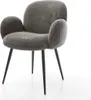 DELIFE Esszimmerstuhl Nube-Flex mit Armlehnen Bouclé Soft Produktbild-Vorschau 1