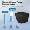 doporro WC Suspendu Gris Noir Mat Cuvette Céramique Voir les images du produit 2