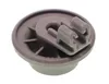 A close-up studio shot of a gray plastic dishwasher basket roller on a white background. Produktbild-Vorschau