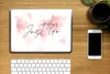 MuchoWow® Laptop Aufkleber Sticker Cover Karte - Rosa - Produktbild-Vorschau 2