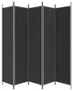 vidaXL Paravento a 5 pannelli Nero 250x220 cm in tessuto Anteprima dell’immagine prodotto 4