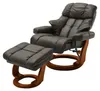 home24 Relaxsessel mit Hocker - Echtleder / Kunstleder Produktbild-Vorschau 3
