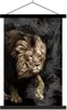 MuchoWow® Textilposter Abstrakt - Löwe - Schwarz 60x90 cm Produktbild-Vorschau 1