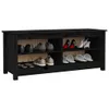 vidaXL Panca per scarpe nera 110x38x45,5 cm in legno di Anteprima dell’immagine prodotto 7