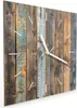 Wanduhr aus Glas mit Motiv Holzwandpaneele- 30 x 30 cm - Produktbild-Vorschau 2
