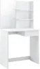 A white vanity desk with a mirror and shelves. Produktbild-Vorschau