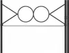 A black metal gate with two circles in the center. Náhľad obrázku produktu