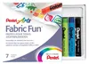 Kredki do tkanin PentelArts PTS, pudełko 7 sztuk Podgląd zdjęcia produktu 1