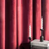 lot de 2 rideaux en velours bordeaux salon chambre rideau Voir les images du produit 9