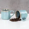 4er Set Steingut Becher 350ml Tasse Blau Kaffeetassen Produktbild-Vorschau 6