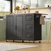 Grote, mobiele keukentafel, 137x43(76)x92 cm, eikenhout, Productafbeelding-voorbeeld 13