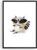 Gerahmtes Poster - Schwarzer Rahmen - Waschbär Tasse Kinder Produktbild-Vorschau 1